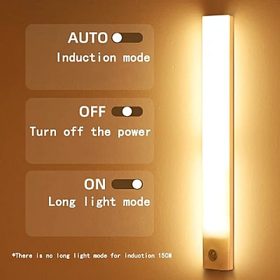 Lampa LED cu senzor de miscare pentru dressing baie hol portabila lumina calda Lampa LED cu senzor de miscare pentru dressing baie hol portabila lumina calda