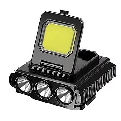 Lanterna frontala LY 801 Cob + 3 Led reglabila neagra Lanterna frontala LY 801 Cob + 3 Led reglabila neagra