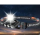 Lanterna frontala LY 801 Cob + 3 Led reglabila neagra