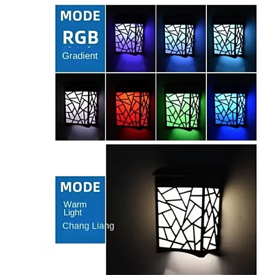 Lampa solara decorativa pentru perete cu LED Multicolor Lampa solara decorativa pentru perete cu LED Multicolor