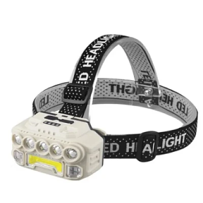 Lanterna de cap HX 817S cu 5 LED + COB si led rosu/albastru Lanterna de cap HX 817S cu 5 LED + COB si led rosu/albastru