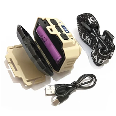 Lanterna de cap HX 817S cu 5 LED + COB si led rosu/albastru Lanterna de cap HX 817S cu 5 LED + COB si led rosu/albastru