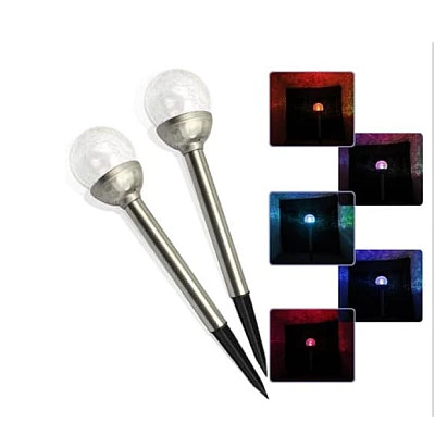 Set 4 lampi solare pentru gradina LED model glob de sticla Set 4 lampi solare pentru gradina LED model glob de sticla