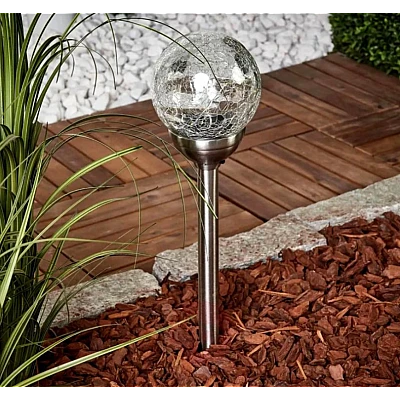 Set 4 lampi solare pentru gradina LED model glob de sticla Set 4 lampi solare pentru gradina LED model glob de sticla