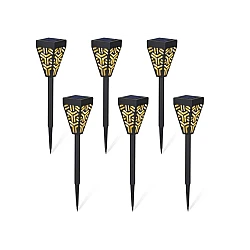 Set 6 lampi solare decorative pentru gradina alb cald model triunghi