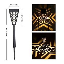 Set 6 lampi solare decorative pentru gradina alb cald model triunghi Set 6 lampi solare decorative pentru gradina alb cald model triunghi
