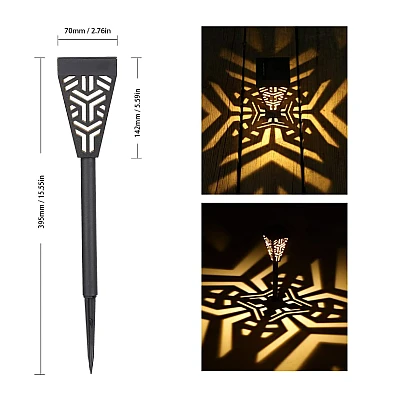 Set 6 lampi solare decorative pentru gradina alb cald model triunghi Set 6 lampi solare decorative pentru gradina alb cald model triunghi