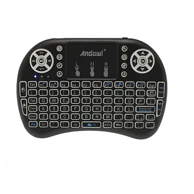 Tastatura Mini Wireless Q K07 cu Touchpad 2.4 GHz Iluminare RGB 7 Culori Tastatura Mini Wireless Q K07 cu Touchpad 2.4 GHz Iluminare RGB 7 Culori