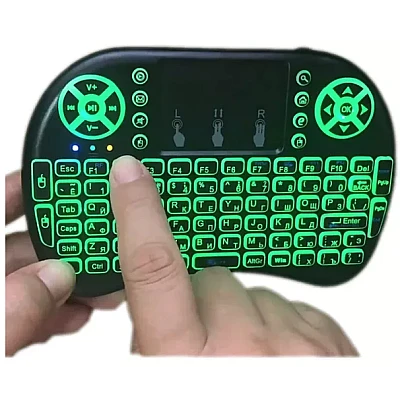 Tastatura Mini Wireless Q K07 cu Touchpad 2.4 GHz Iluminare RGB 7 Culori Tastatura Mini Wireless Q K07 cu Touchpad 2.4 GHz Iluminare RGB 7 Culori