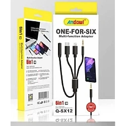 Cablu Adaptor Auxiliar Audio Jack 3.5mm 4in1 Andowl Q SX12 Cablu Adaptor Auxiliar Audio Jack 3.5mm 4in1 Andowl Q SX12