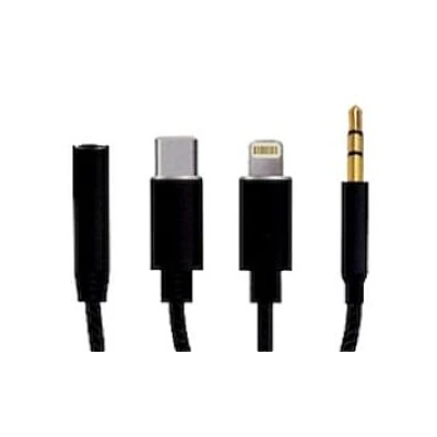 Cablu Adaptor Auxiliar Audio Jack 3.5mm 4in1 Andowl Q SX12 Cablu Adaptor Auxiliar Audio Jack 3.5mm 4in1 Andowl Q SX12