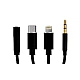 Cablu Adaptor Auxiliar Audio Jack 3.5mm 4in1 Andowl Q SX12 Cablu Adaptor Auxiliar Audio Jack 3.5mm 4in1 Andowl Q SX12