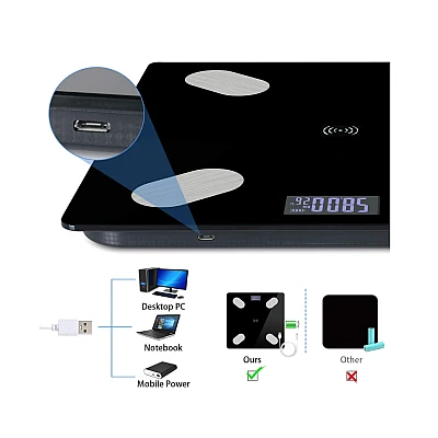 Cantar bluetooth cu analiza corporala Q D001 Cantar bluetooth cu analiza corporala Q D001