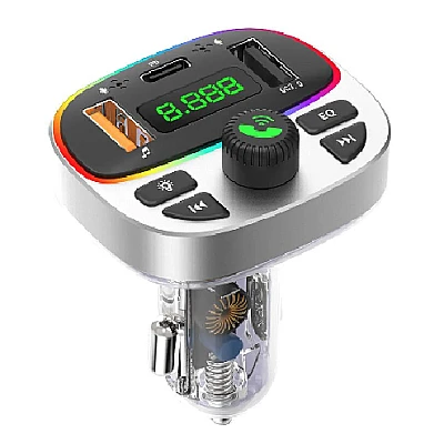 Modulator auto cu LED RGB BT FM Handsfree USB Andowl Q C668 Modulator auto cu LED RGB BT FM Handsfree USB Andowl Q C668