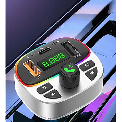 Modulator auto cu LED RGB BT FM Handsfree USB Andowl Q C668 Modulator auto cu LED RGB BT FM Handsfree USB Andowl Q C668