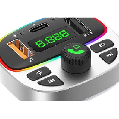 Modulator auto cu LED RGB BT FM Handsfree USB Andowl Q C668 Modulator auto cu LED RGB BT FM Handsfree USB Andowl Q C668
