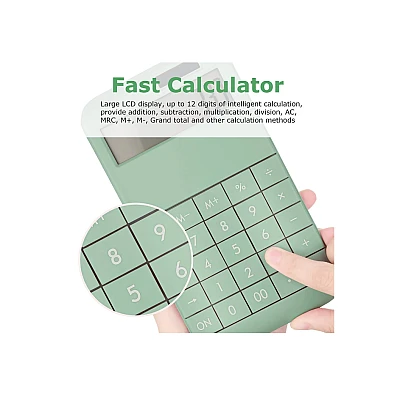 Calculator de birou multifunctional PN 2888 cu incarcare solara Verde Calculator de birou multifunctional PN 2888 cu incarcare solara Verde