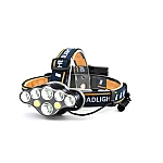Lanterna frontala de cap 8 LED prindere pe cap RD C093 Albastru cu galben 