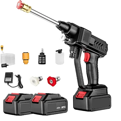 Aparat de spalat electric cu presiune puternica 2 acumulatori 48V 8L/min 25 Bari Aparat de spalat electric cu presiune puternica 2 acumulatori 48V 8L/min 25 Bari