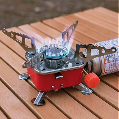 Mini arzator cu butelie inclusa pentru drumetii Mini arzator cu butelie inclusa pentru drumetii