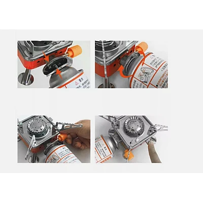 Mini arzator cu butelie inclusa pentru drumetii Mini arzator cu butelie inclusa pentru drumetii