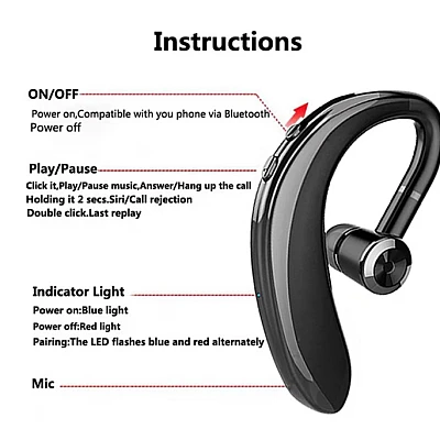 Casca wireless S109 Bluetooth 5.0 Reducerea zgomotului Negru Casca wireless S109 Bluetooth 5.0 Reducerea zgomotului Negru