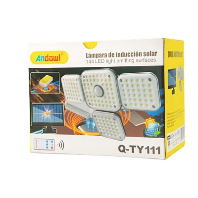 Lampa solara Andowl Q TY111 6500K cu 4 casete si senzor miscare