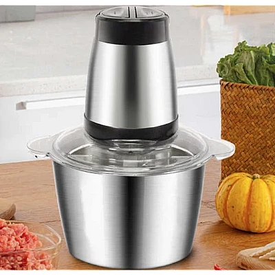 Tocator Electric Multifunctional Q JR842 650W cu 2 Viteze din Inox pentru Carne Fructe si Legume Capacitate 3L Tocator Electric Multifunctional Q JR842 650W cu 2 Viteze din Inox pentru Carne Fructe si Legume Capacitate 3L