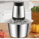 Tocator Electric Multifunctional Q JR842 650W cu 2 Viteze din Inox pentru Carne Fructe si Legume Capacitate 3L