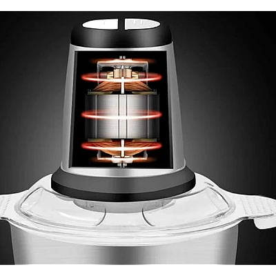 Tocator Electric Multifunctional Q JR842 650W cu 2 Viteze din Inox pentru Carne Fructe si Legume Capacitate 3L Tocator Electric Multifunctional Q JR842 650W cu 2 Viteze din Inox pentru Carne Fructe si Legume Capacitate 3L
