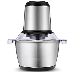 Tocator Electric Multifunctional Q JR842 650W cu 2 Viteze din Inox pentru Carne Fructe si Legume Capacitate 3L
