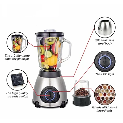 Blender multifunctional Andowl Q FR60 putere 1000W 2in1 3 Viteze Blender multifunctional Andowl Q FR60 putere 1000W 2in1 3 Viteze