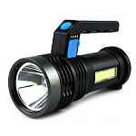 Lanterna cu LED Q LED556 cu 1000 lumeni acumulator integrat lumina laterala COB negru