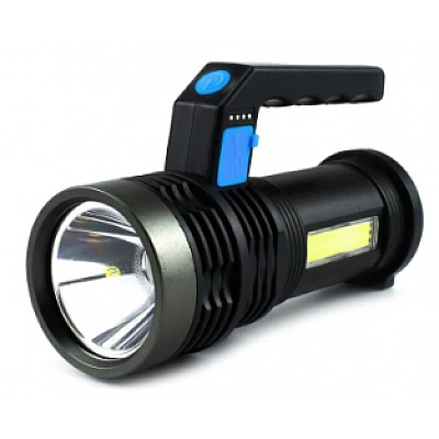 Lanterna cu LED Q LED556 cu 1000 lumeni acumulator integrat lumina laterala COB negru Lanterna cu LED Q LED556 cu 1000 lumeni acumulator integrat lumina laterala COB negru
