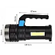 Lanterna cu LED Q LED556 cu 1000 lumeni acumulator integrat lumina laterala COB negru Lanterna cu LED Q LED556 cu 1000 lumeni acumulator integrat lumina laterala COB negru