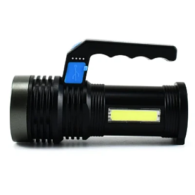 Lanterna cu LED Q LED556 cu 1000 lumeni acumulator integrat lumina laterala COB negru Lanterna cu LED Q LED556 cu 1000 lumeni acumulator integrat lumina laterala COB negru