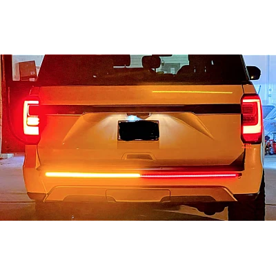 Banda LED autoadeziva rosu galben alb Iluminare 1.5M 12V pentru masina