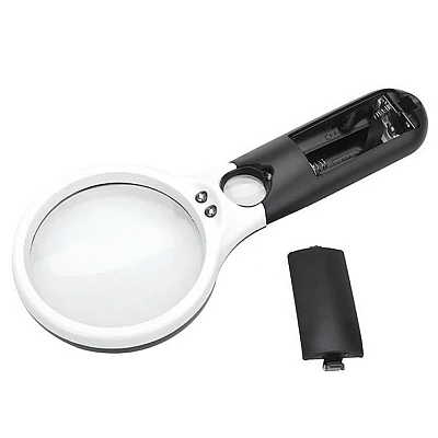 Lupa profesionala cu 3 LED pentru birou cu baterii Lupa profesionala cu 3 LED pentru birou cu baterii