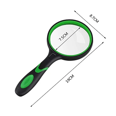 Lupa profesionala 90mm 4X cu maner din cauciuc Lupa profesionala 90mm 4X cu maner din cauciuc
