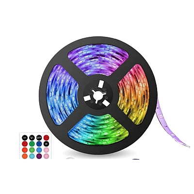 Kit Banda LED RGB Andowl Q T168 de 5 Metri Sincronizare Muzicala Bluetooth Controlul Aplicatie Kit Banda LED RGB Andowl Q T168 de 5 Metri Sincronizare Muzicala Bluetooth Controlul Aplicatie