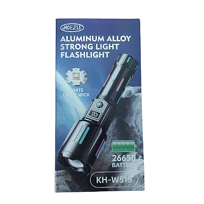 Lanterna tactica profesionala 6500lm KH W515 incarcare tip C 26650mah baterie Lanterna tactica profesionala 6500lm KH W515 incarcare tip C 26650mah baterie