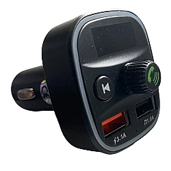 Modulator Fm auto Xd8 cu functie Bluetooth Mod  Bt cu doua porturi Usb microSd Negru