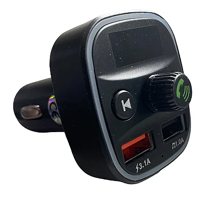 Modulator Fm auto Xd8 cu functie Bluetooth Mod Bt cu doua porturi Usb microSd Negru Modulator Fm auto Xd8 cu functie Bluetooth Mod Bt cu doua porturi Usb microSd Negru