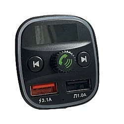 Modulator Fm auto Xd8 cu functie Bluetooth Mod  Bt cu doua porturi Usb microSd Negru Modulator Fm auto Xd8 cu functie Bluetooth Mod  Bt cu doua porturi Usb microSd Negru