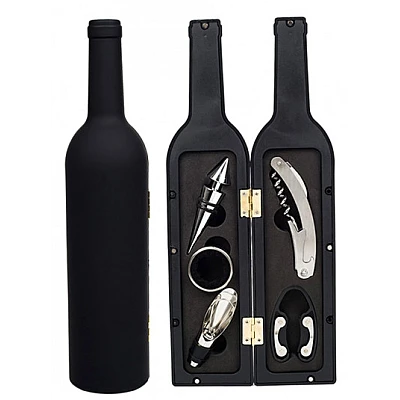 Set cadou in forma de STICLA cu 5 accesorii pentru vin cu 6 piese 32 cm HS Set cadou in forma de STICLA cu 5 accesorii pentru vin cu 6 piese 32 cm HS
