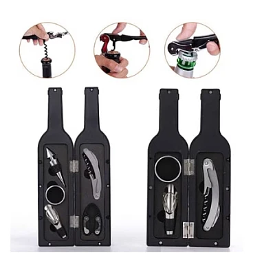 Set cadou in forma de STICLA cu 5 accesorii pentru vin cu 6 piese 32 cm HS Set cadou in forma de STICLA cu 5 accesorii pentru vin cu 6 piese 32 cm HS