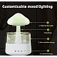 Umidificator stil CIUPERCA din ABS cu telecomanda 450 ml alb