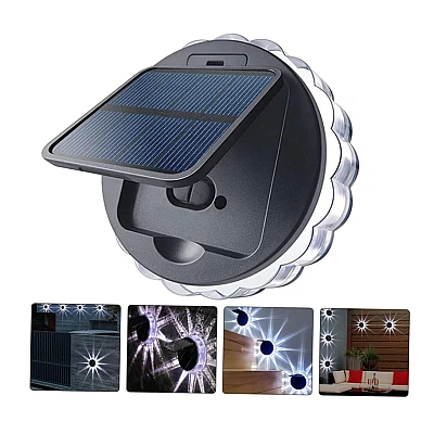 Set 4 lampi solare LED pentru gard model SOARE cu senzor lumina Set 4 lampi solare LED pentru gard model SOARE cu senzor lumina