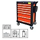 Carucior profesional cu scule pentru atelier 352 piese si 7 sertare 2 piese Carucior profesional cu scule pentru atelier 352 piese si 7 sertare 2 piese