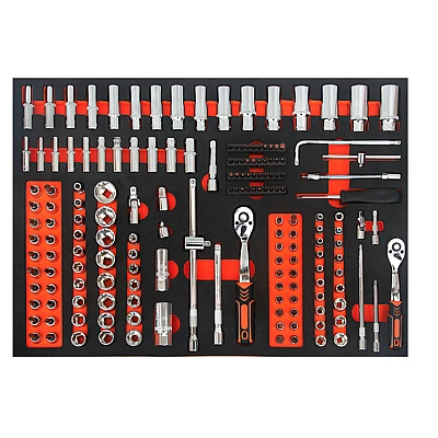 Carucior profesional cu scule pentru atelier 352 piese si 7 sertare 2 piese Carucior profesional cu scule pentru atelier 352 piese si 7 sertare 2 piese